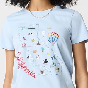 NWT J. Crew California Map Graphic T-Shirt